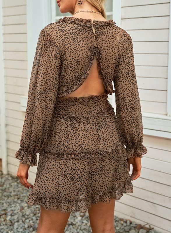 Fancy Floral Print Mini Dress