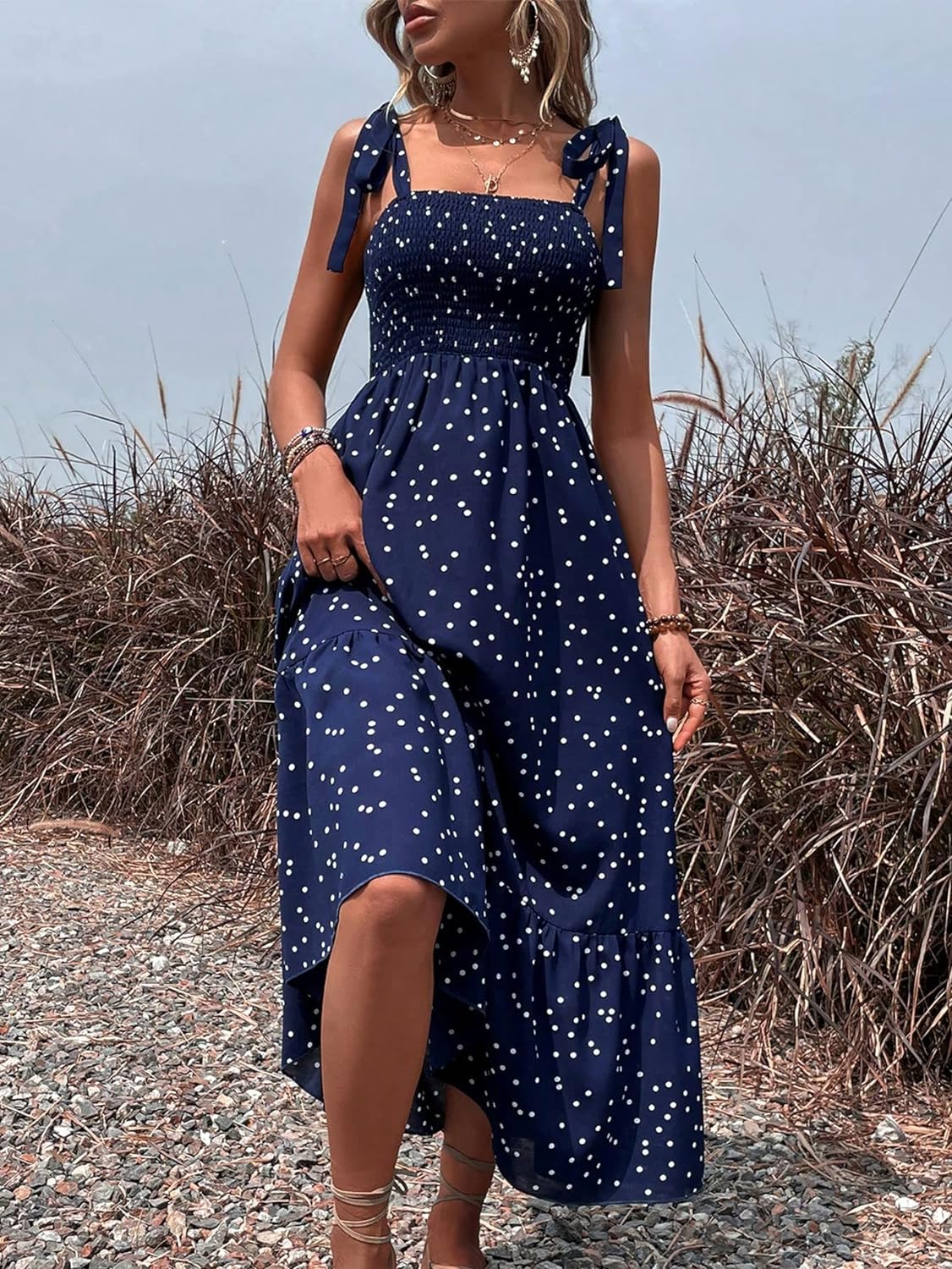 Floral Print Women's Long Dress