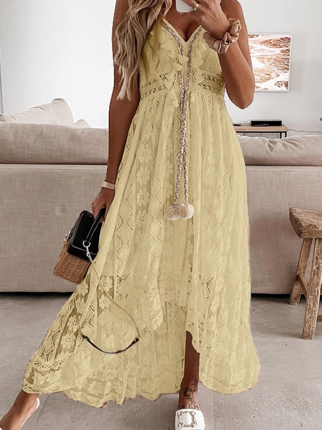 Fashion Lace V-Neck Dresses