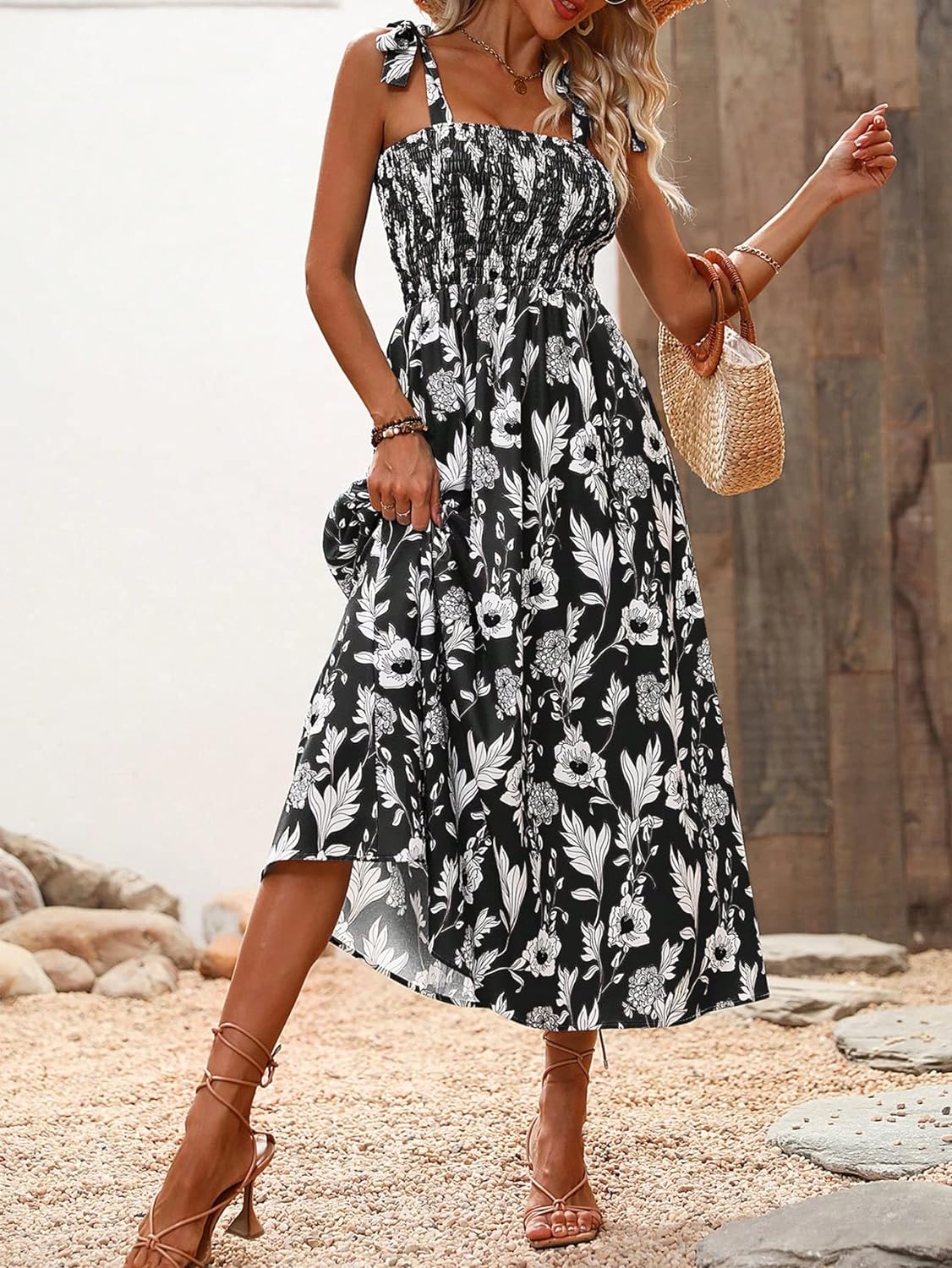 Floral Print Women's Long Dress