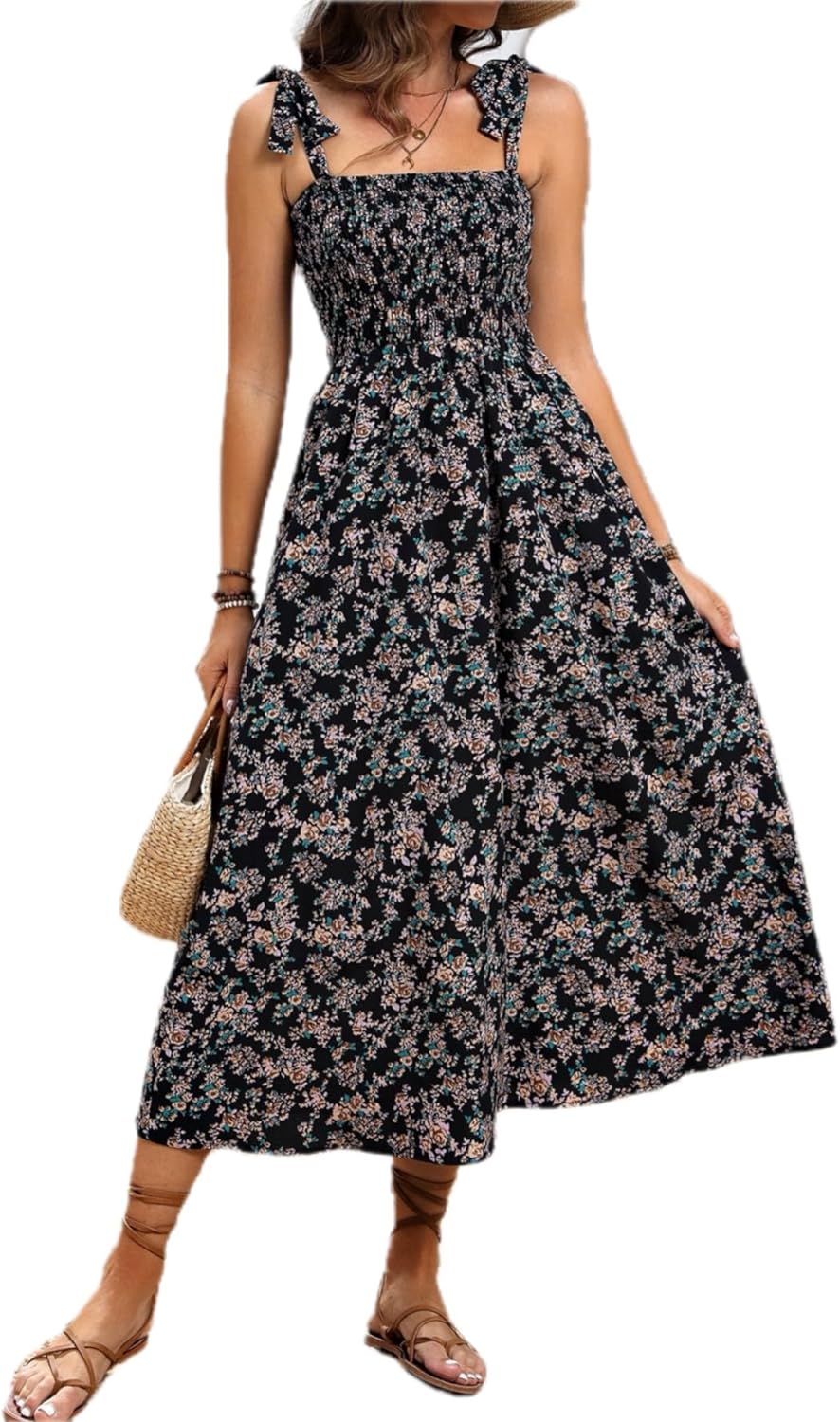 Floral Print Women's Long Dress