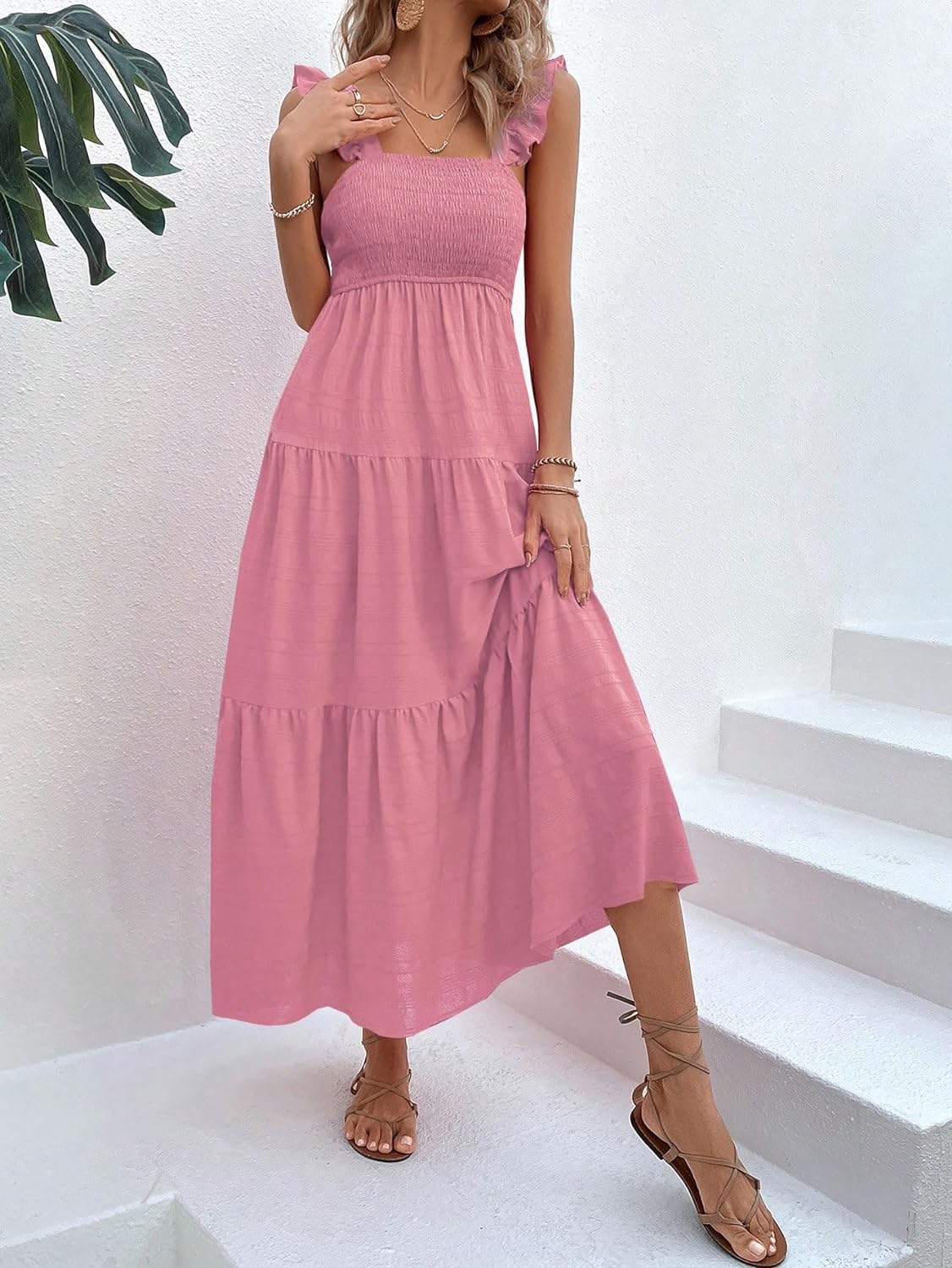 Floral Print Women's Long Dress