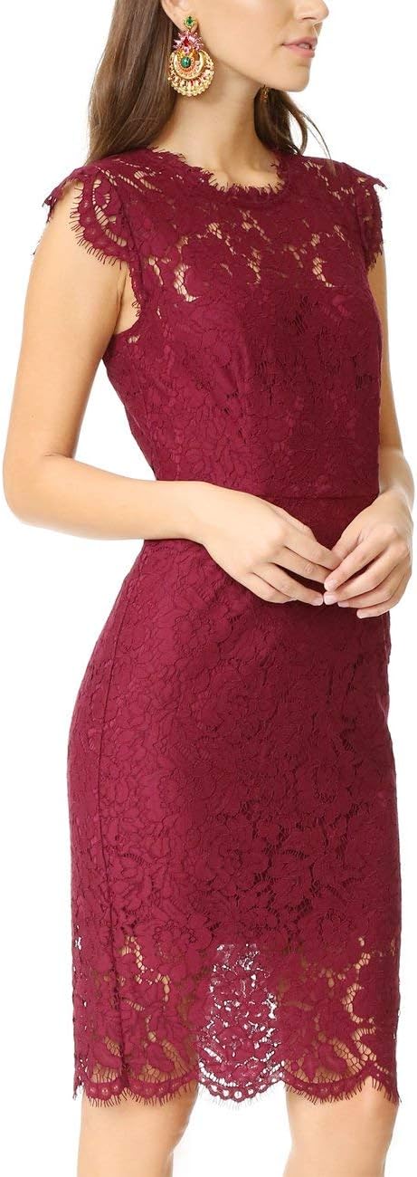 Floral Print Dress with Lace Sleeves for Women