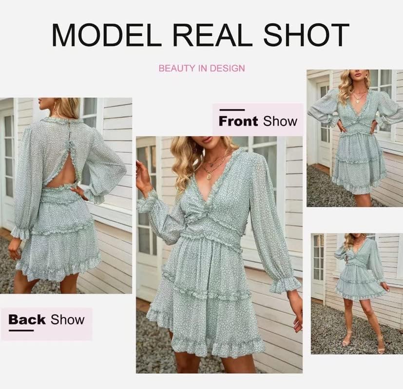 Fancy Floral Print Mini Dress