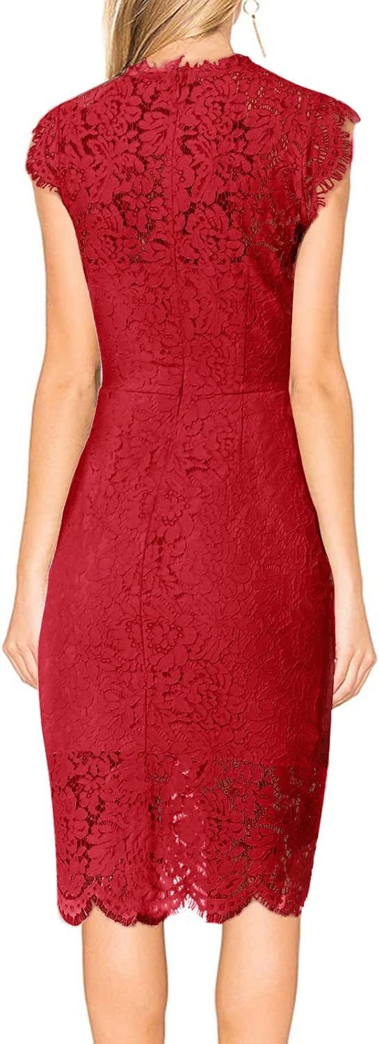 Floral Print Dress with Lace Sleeves for Women