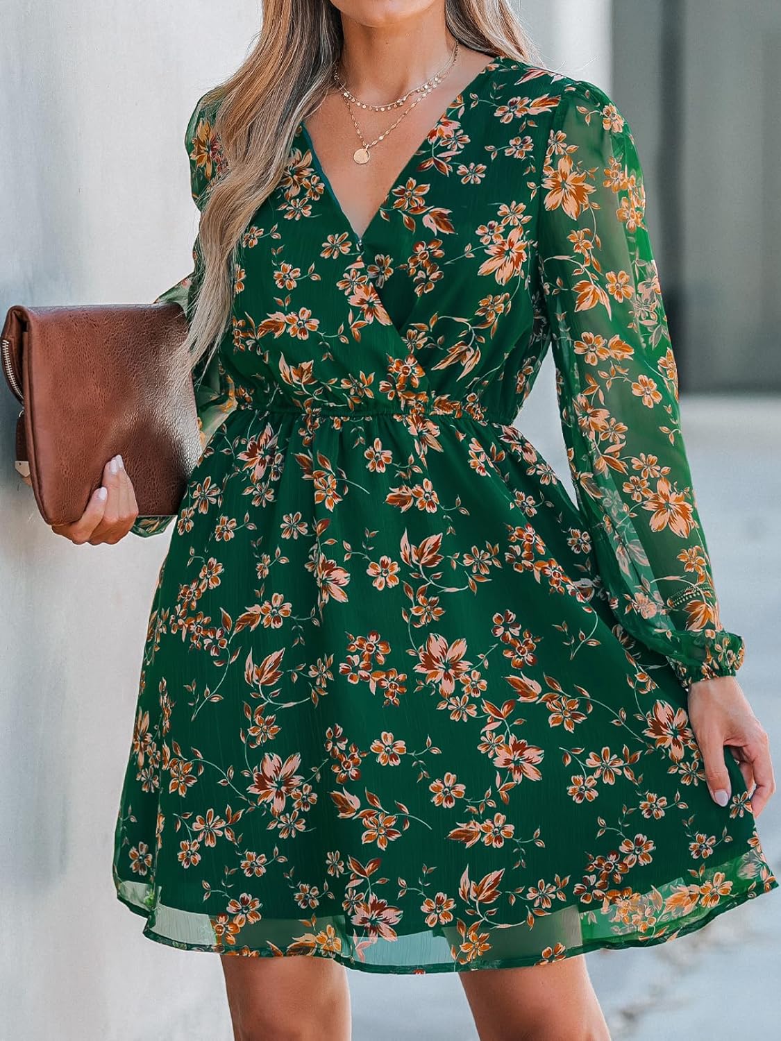 Floral Printed Chiffon Dress