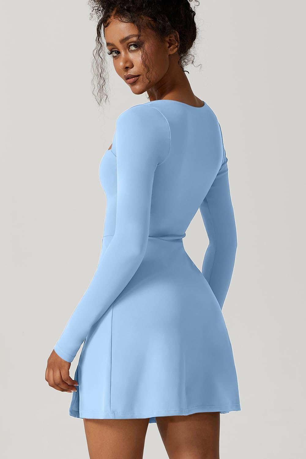 Latest Square Neck Mini Dress