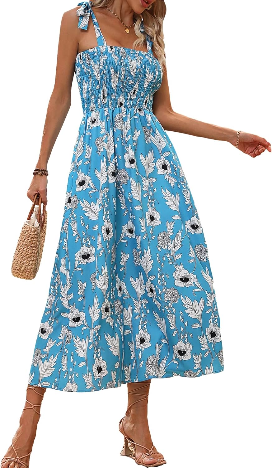 Floral Print Women's Long Dress