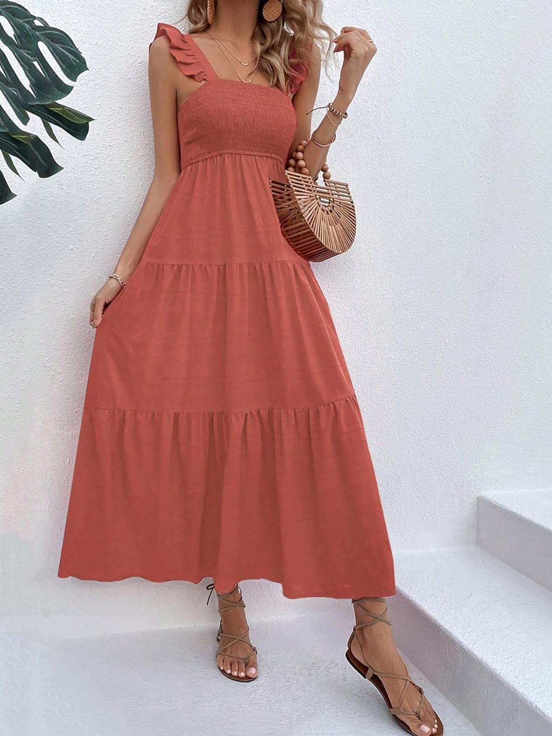 Floral Print Women's Long Dress