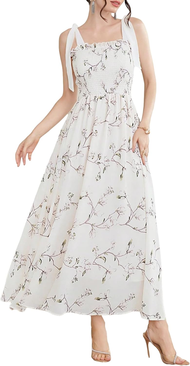Floral Print Women's Long Dress