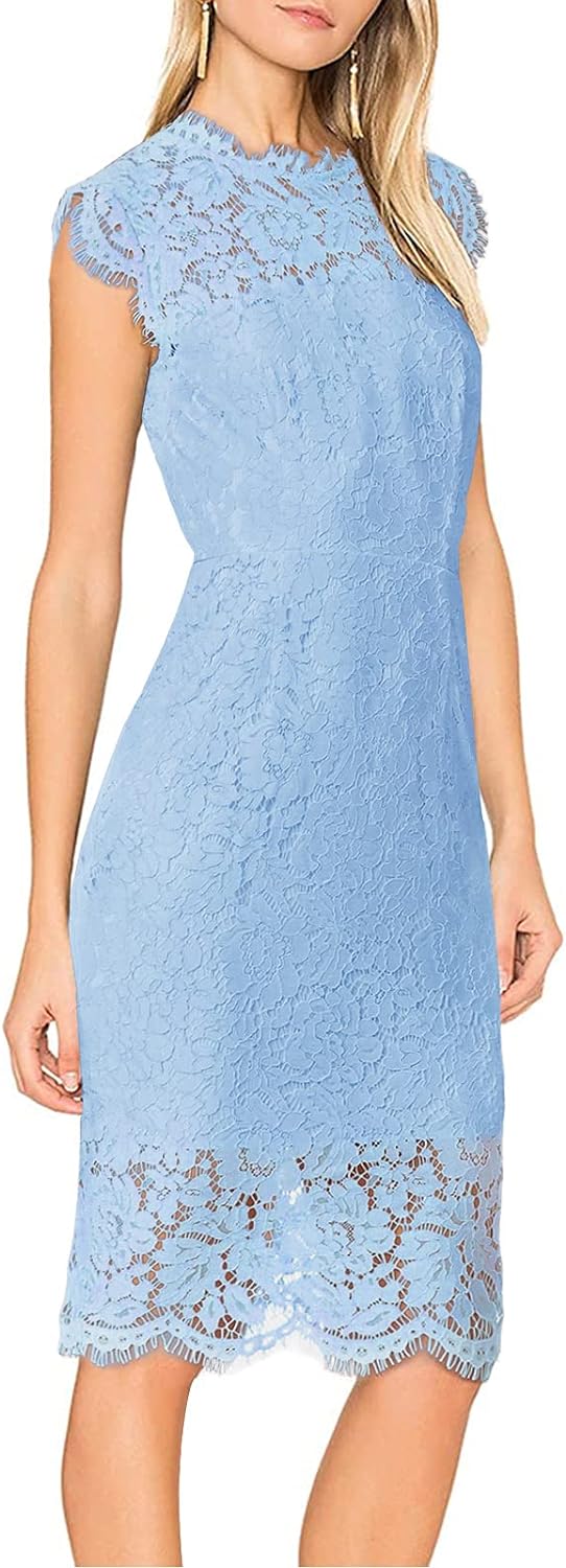 Floral Print Dress with Lace Sleeves for Women