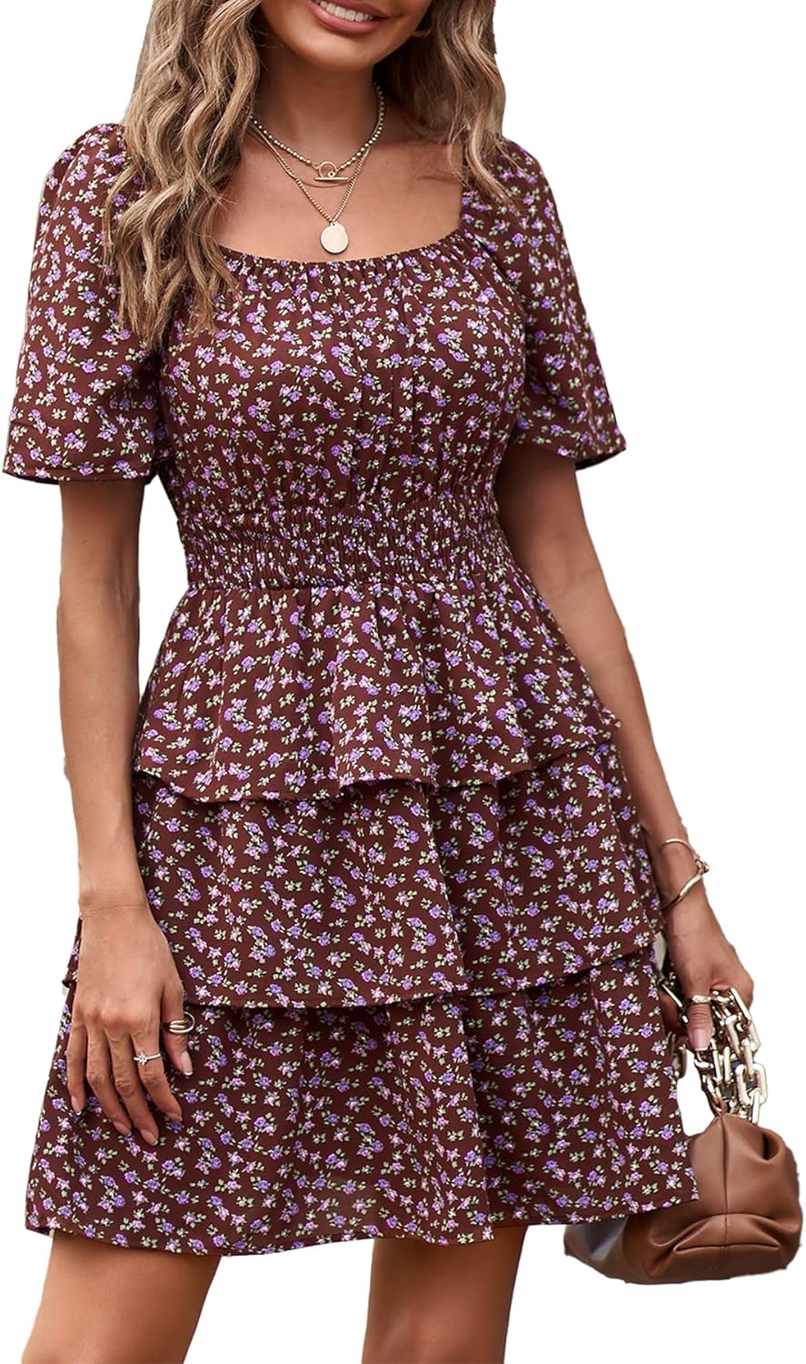 Stylish Printed Summer Short Dress
