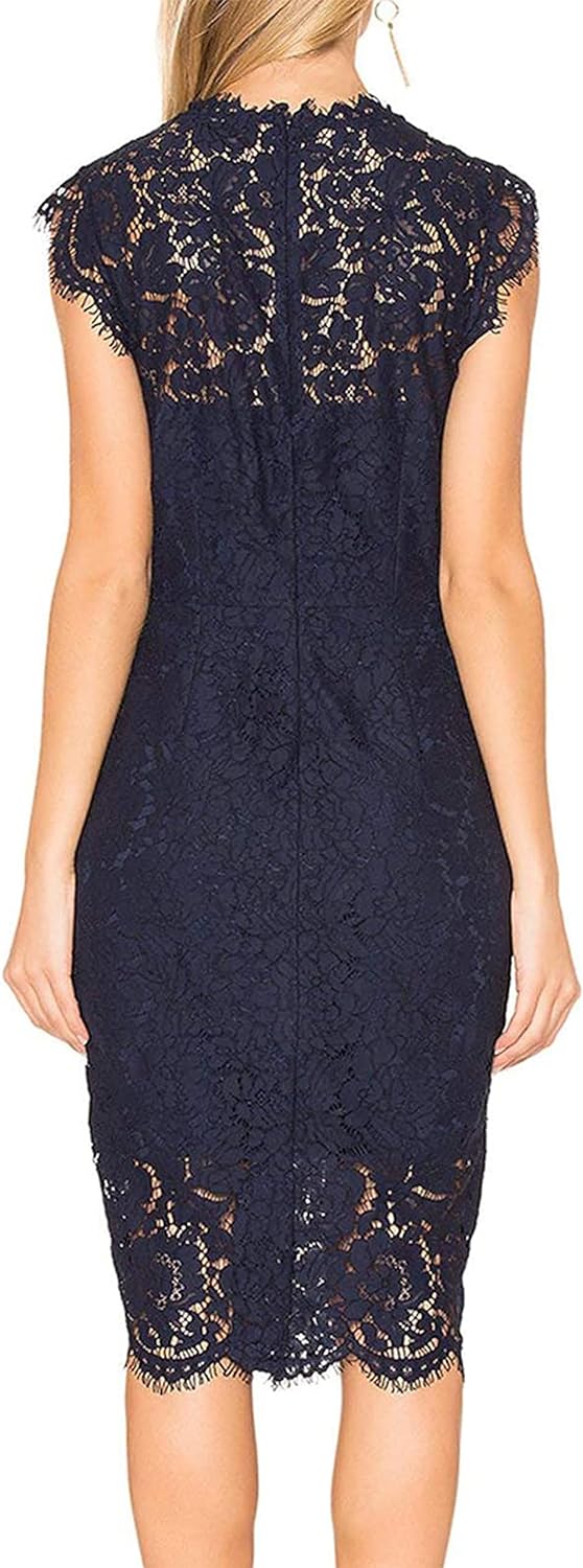 Floral Print Dress with Lace Sleeves for Women