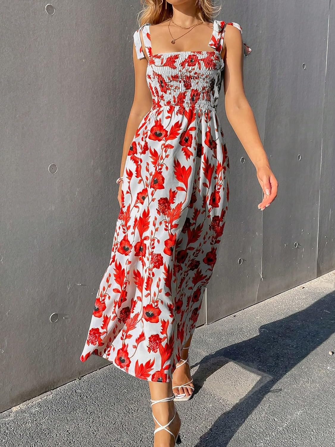 Floral Print Women's Long Dress