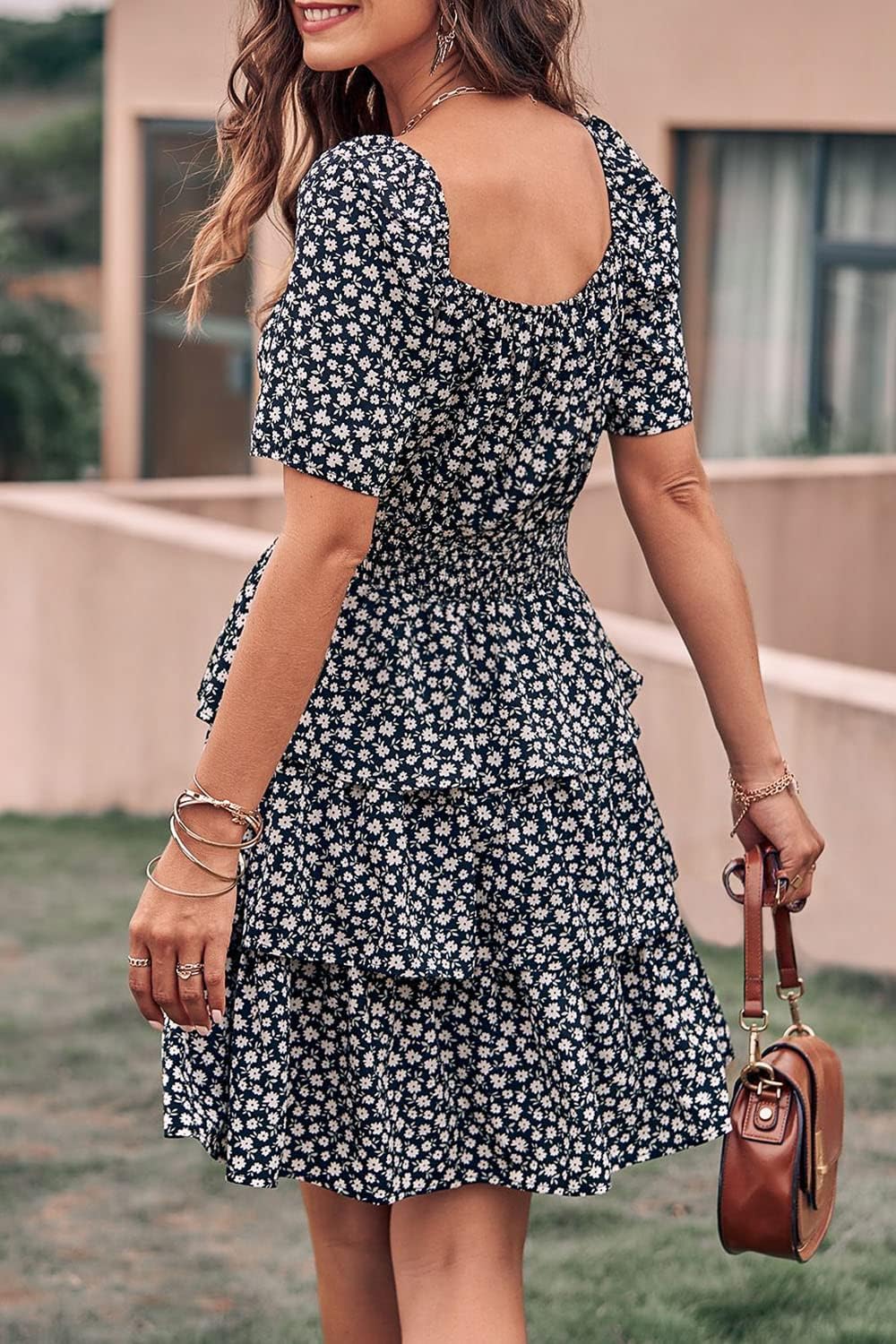 Stylish Printed Summer Short Dress