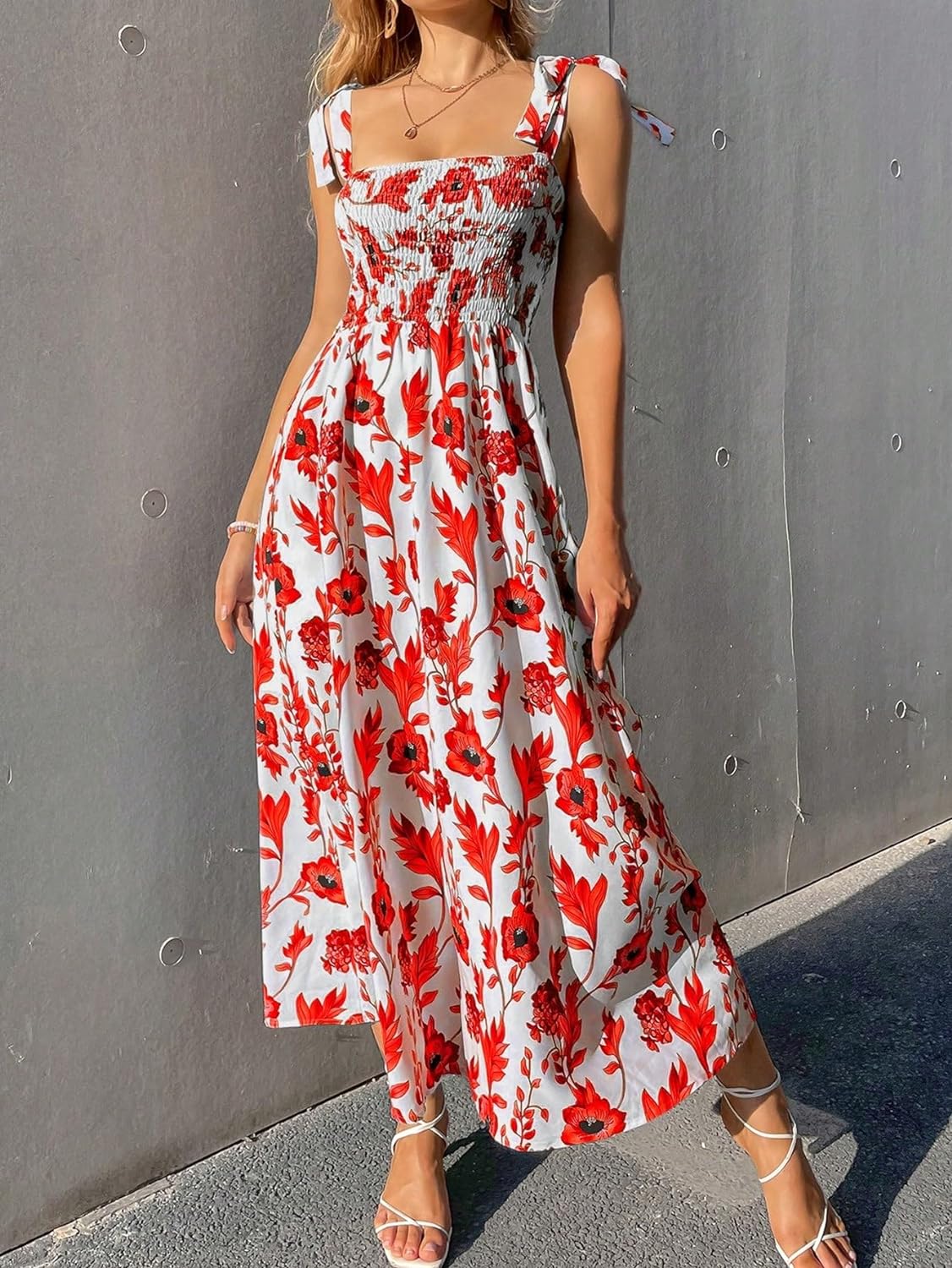 Floral Print Women's Long Dress
