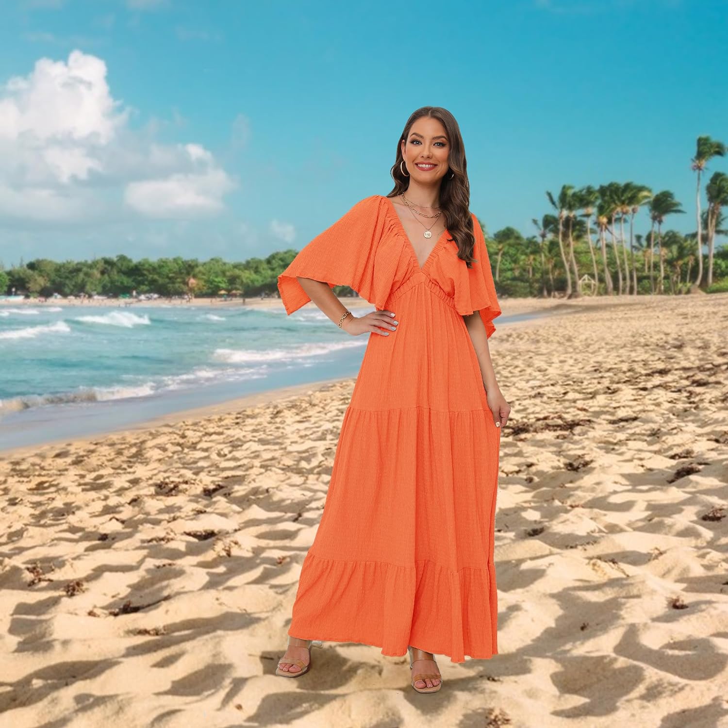 Women's V-Neck Summer Casual Dress