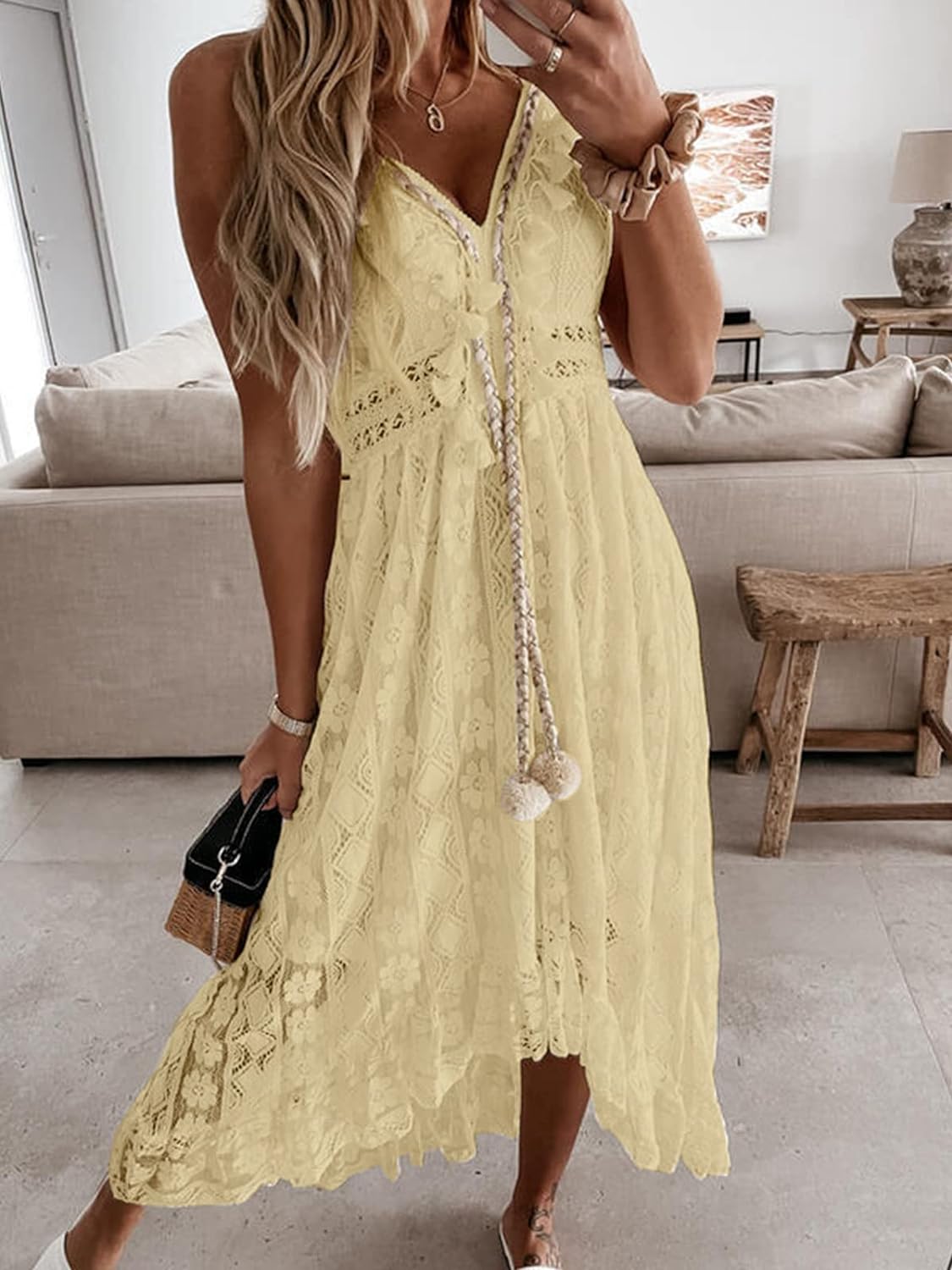 Fashion Lace V-Neck Dresses