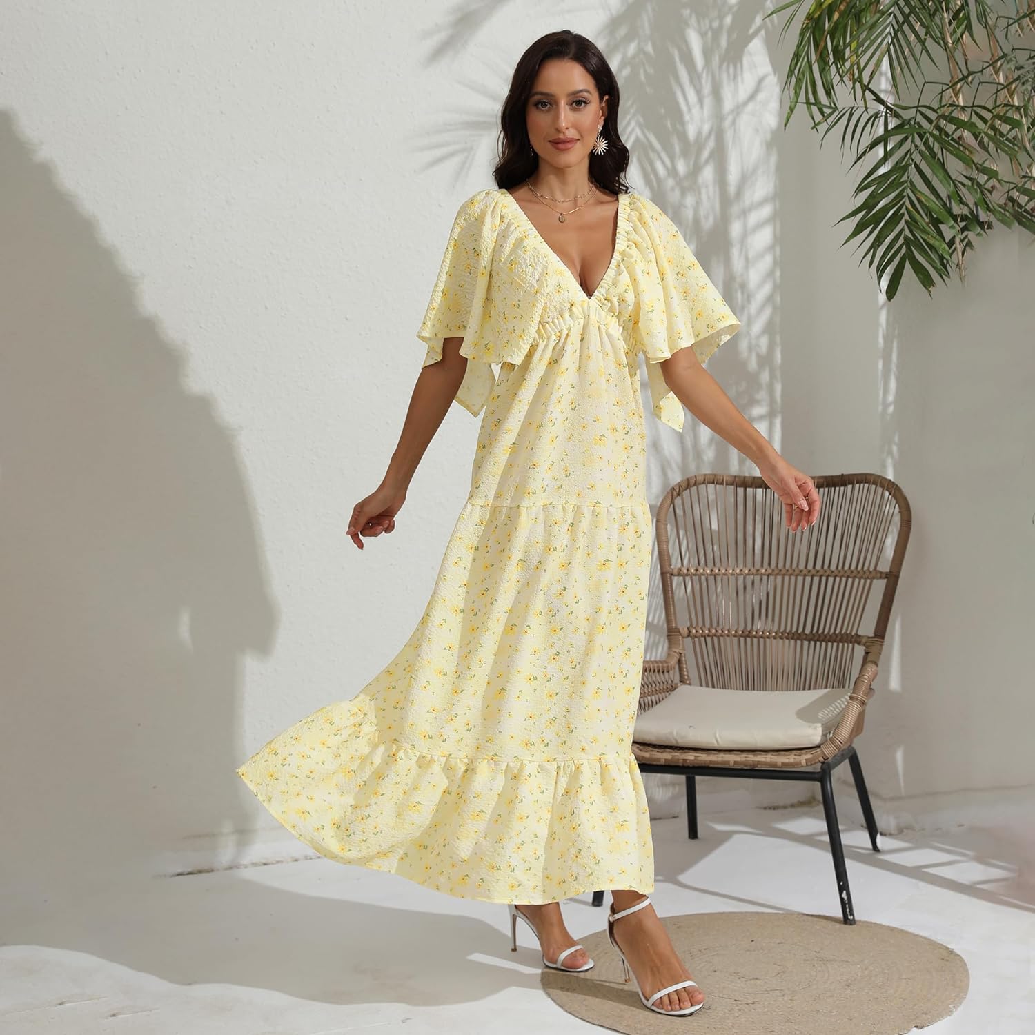 Women's V-Neck Summer Casual Dress