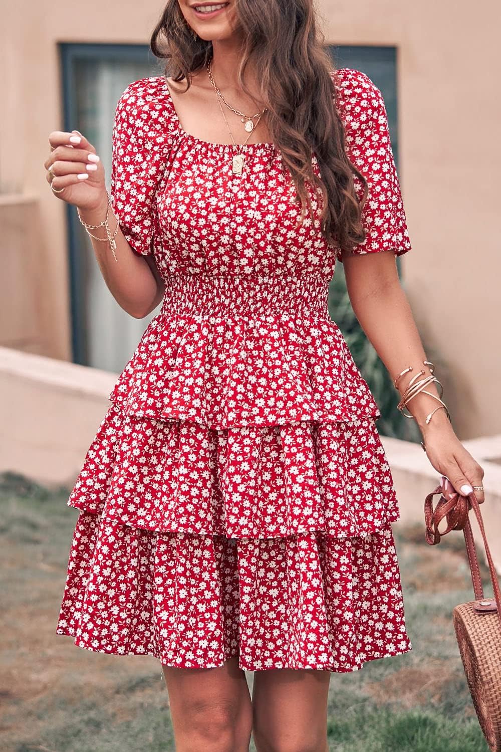 Stylish Printed Summer Short Dress