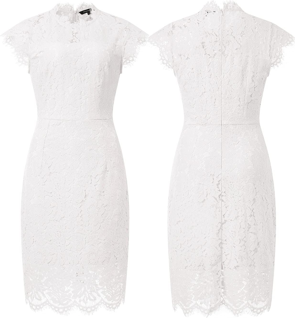 Floral Print Dress with Lace Sleeves for Women