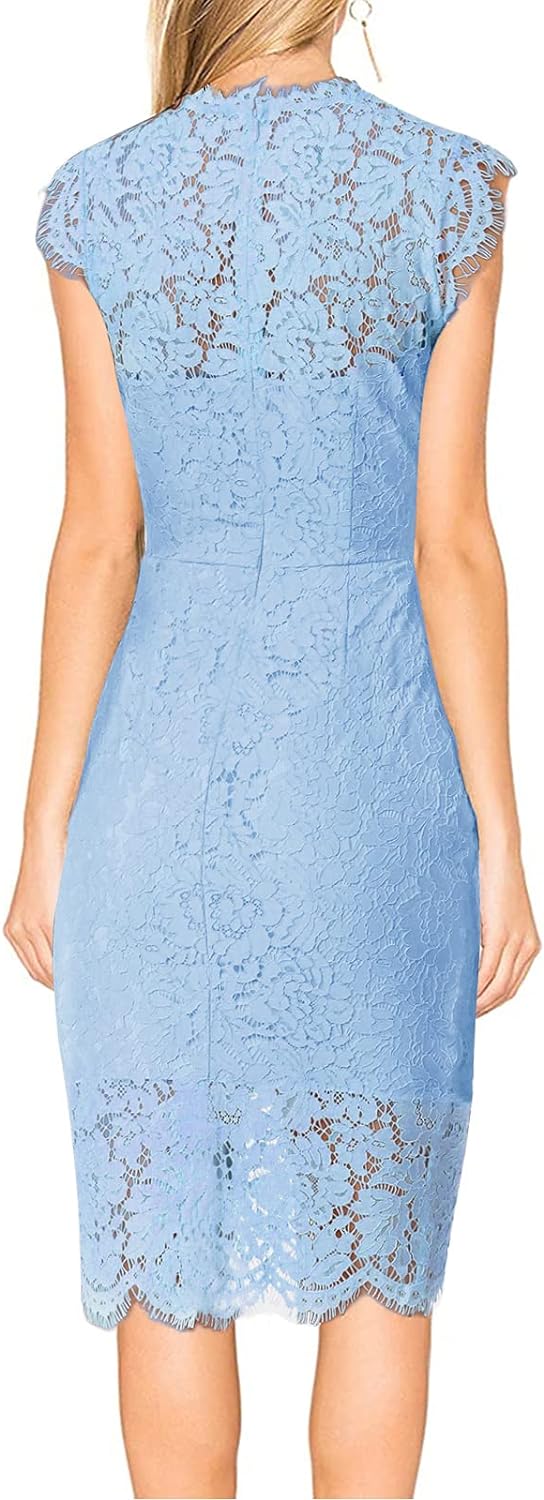 Floral Print Dress with Lace Sleeves for Women