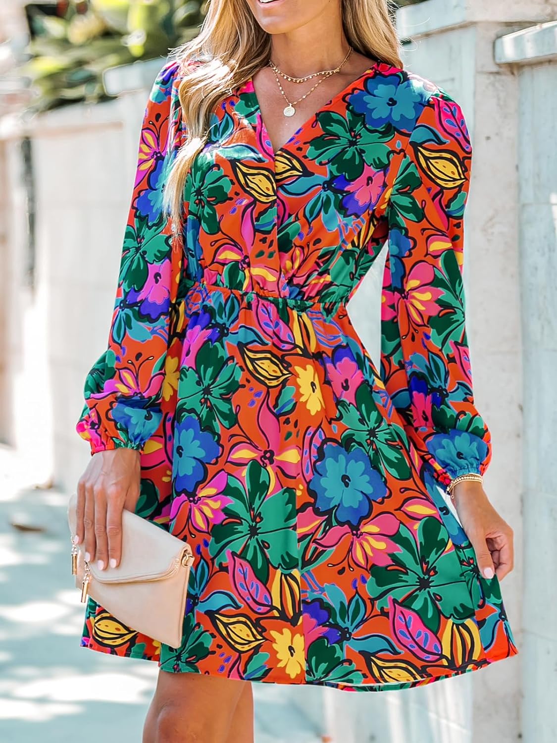 Floral Printed Chiffon Dress