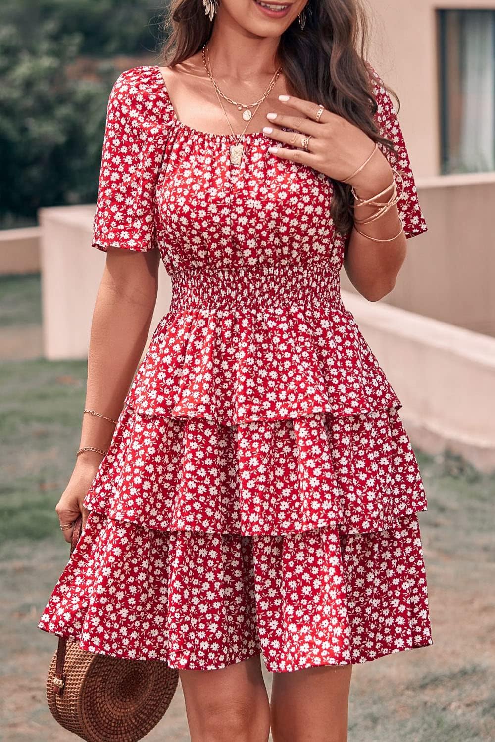 Stylish Printed Summer Short Dress