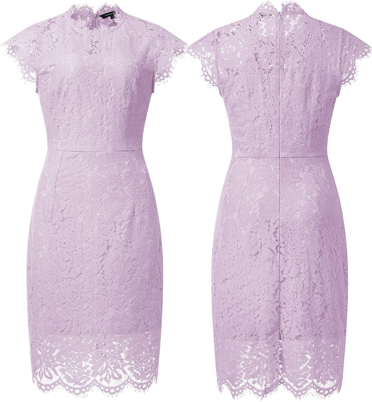 Floral Print Dress with Lace Sleeves for Women