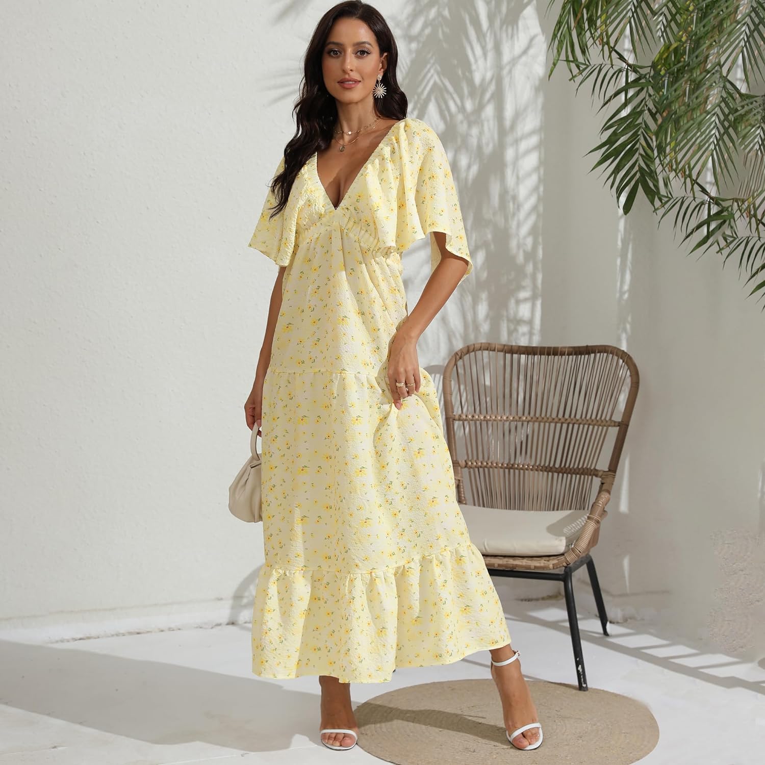 Women's V-Neck Summer Casual Dress