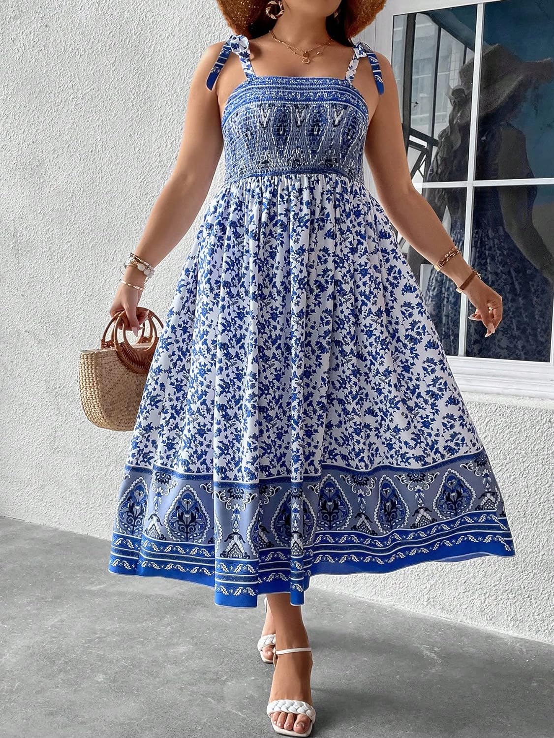 Floral Print Women's Long Dress