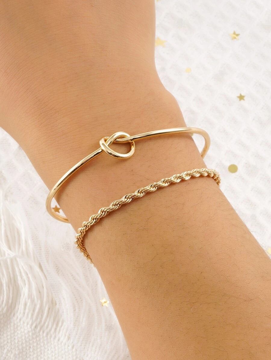 Fancy Women's 2pcs/set Knot Bracelet