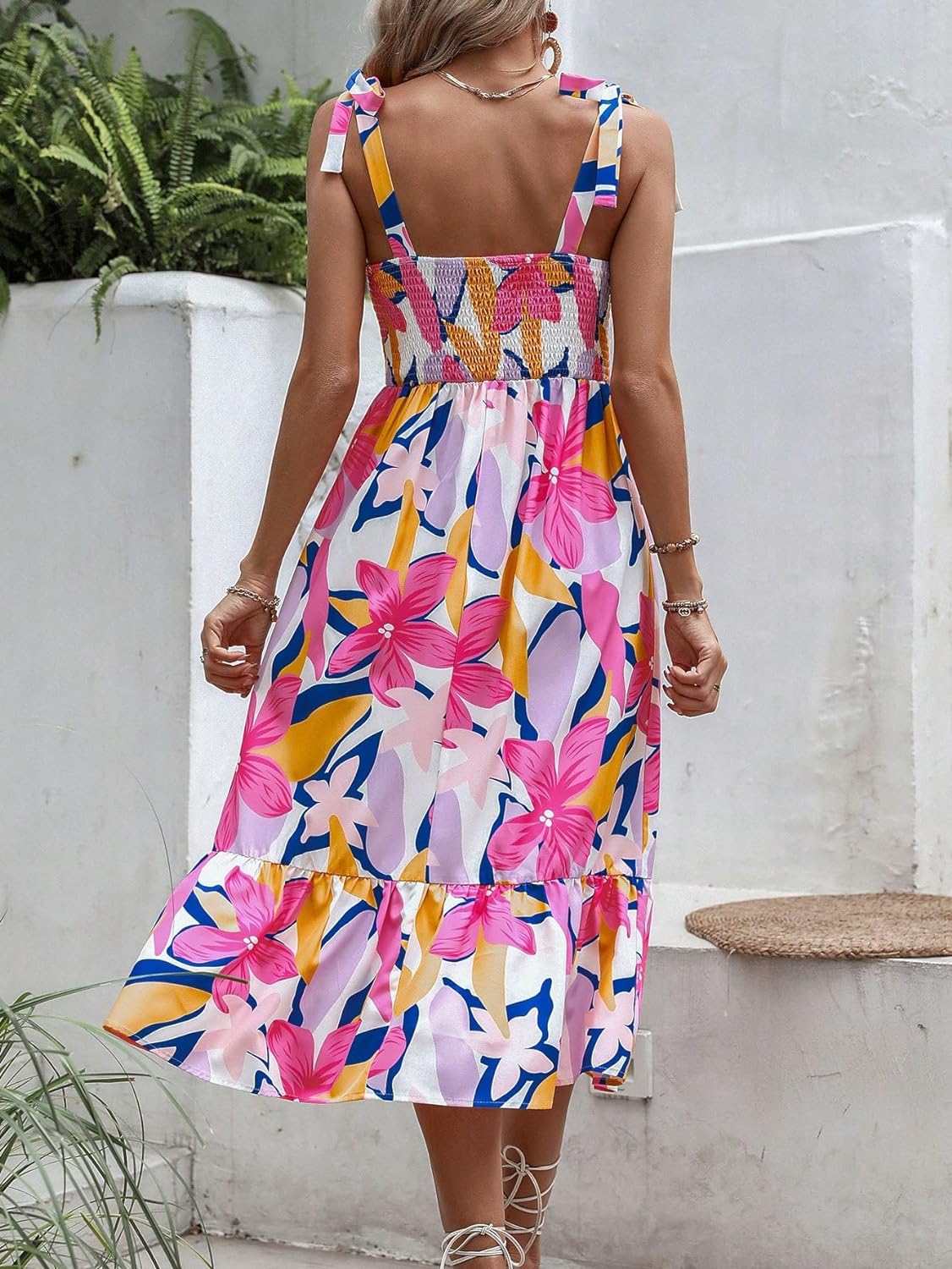 Floral Print Women's Long Dress