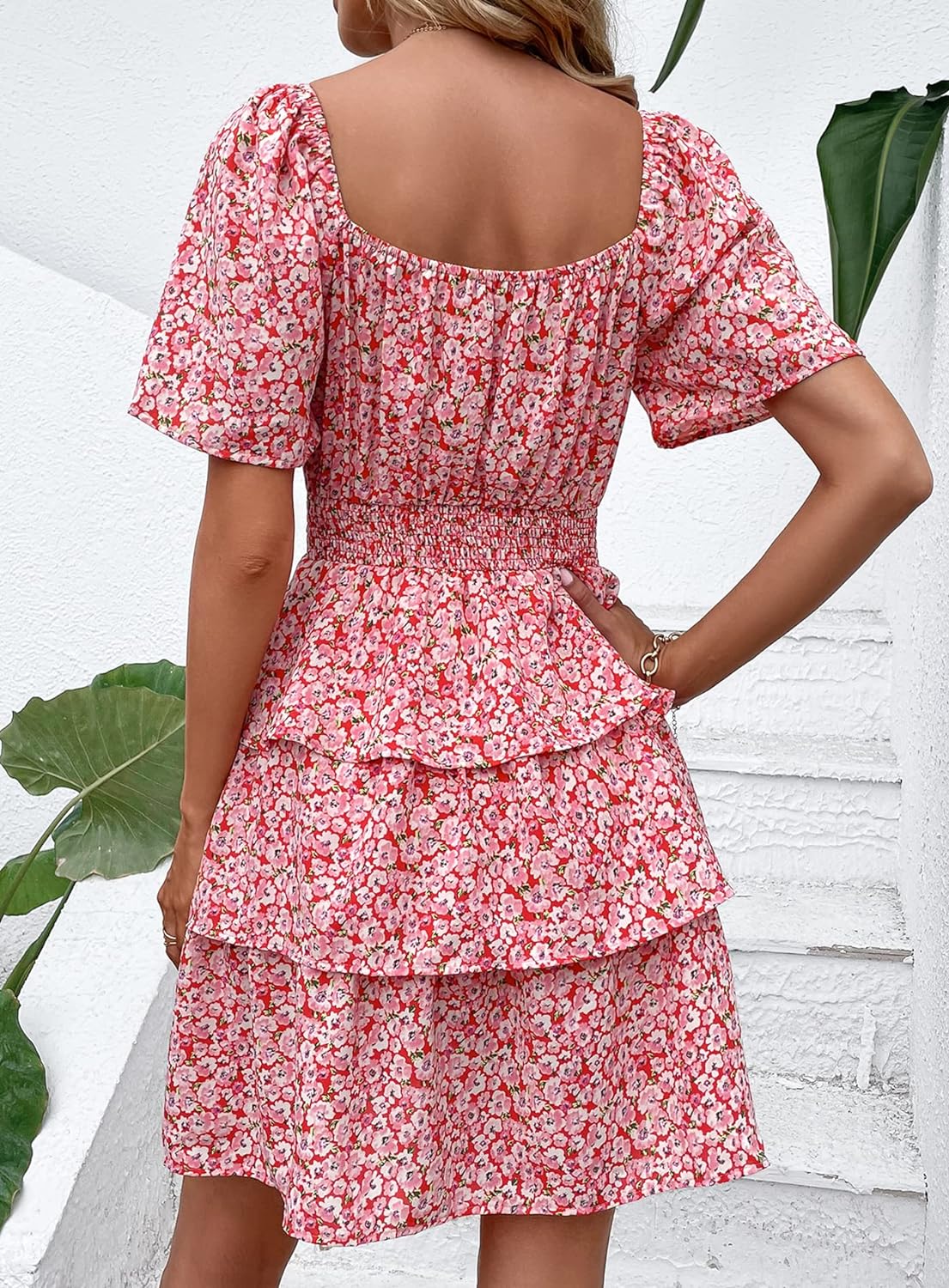 Stylish Printed Summer Short Dress