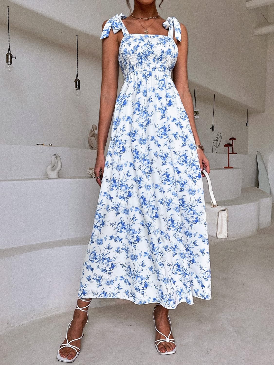 Floral Print Women's Long Dress