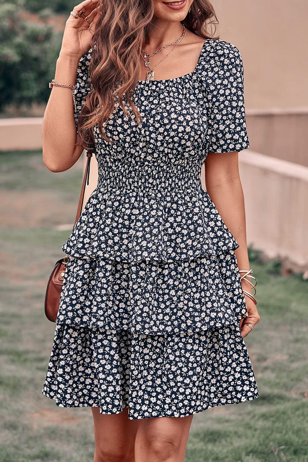 Stylish Printed Summer Short Dress