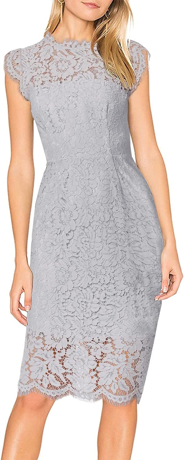 Floral Print Dress with Lace Sleeves for Women