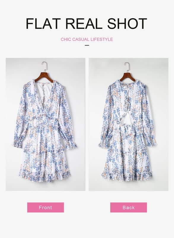 Fancy Floral Print Mini Dress