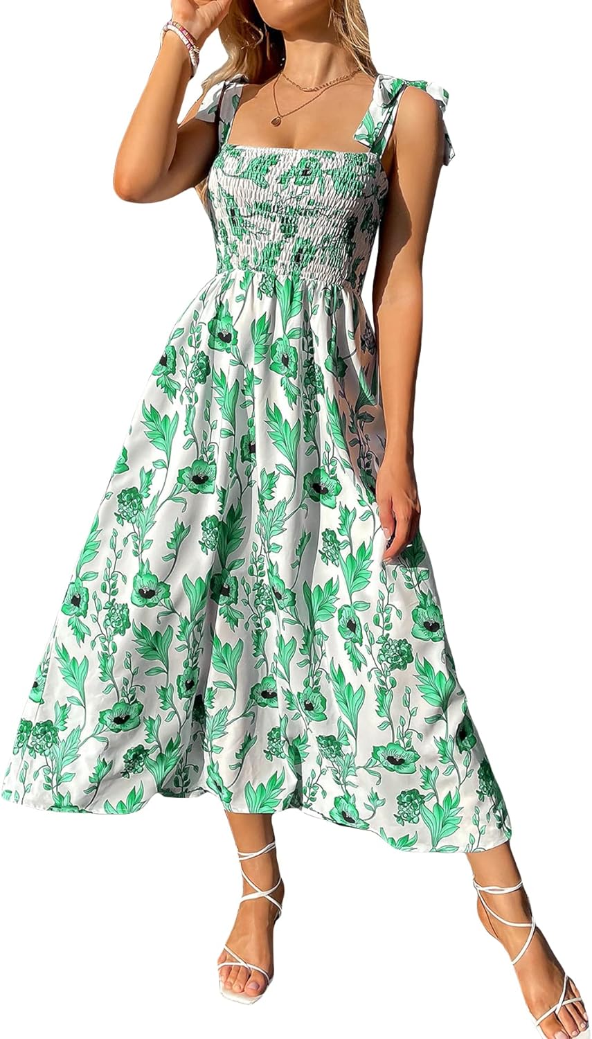 Floral Print Women's Long Dress