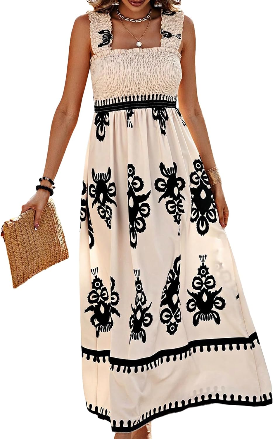 Floral Print Women's Long Dress