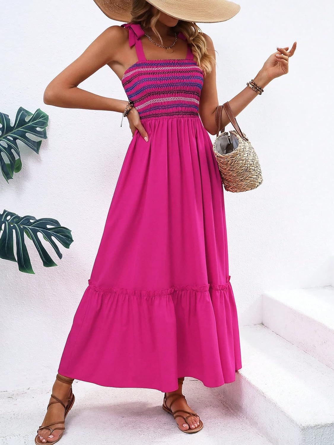 Floral Print Women's Long Dress