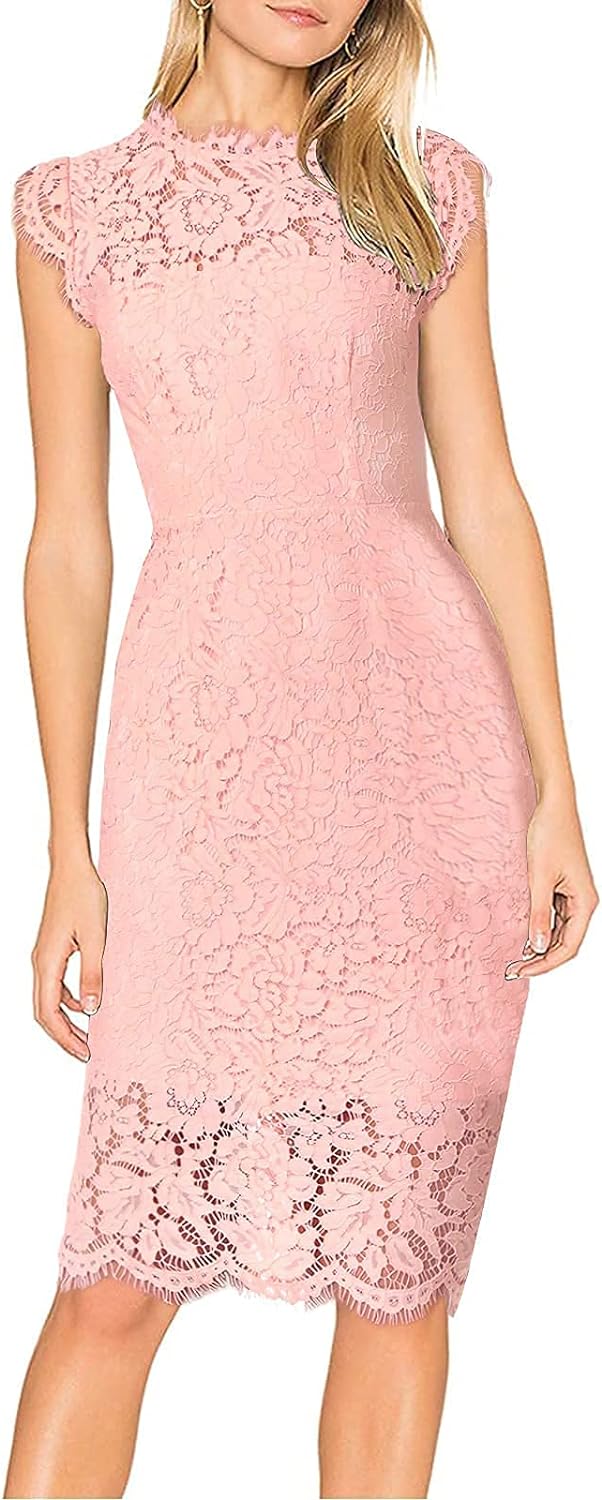 Floral Print Dress with Lace Sleeves for Women