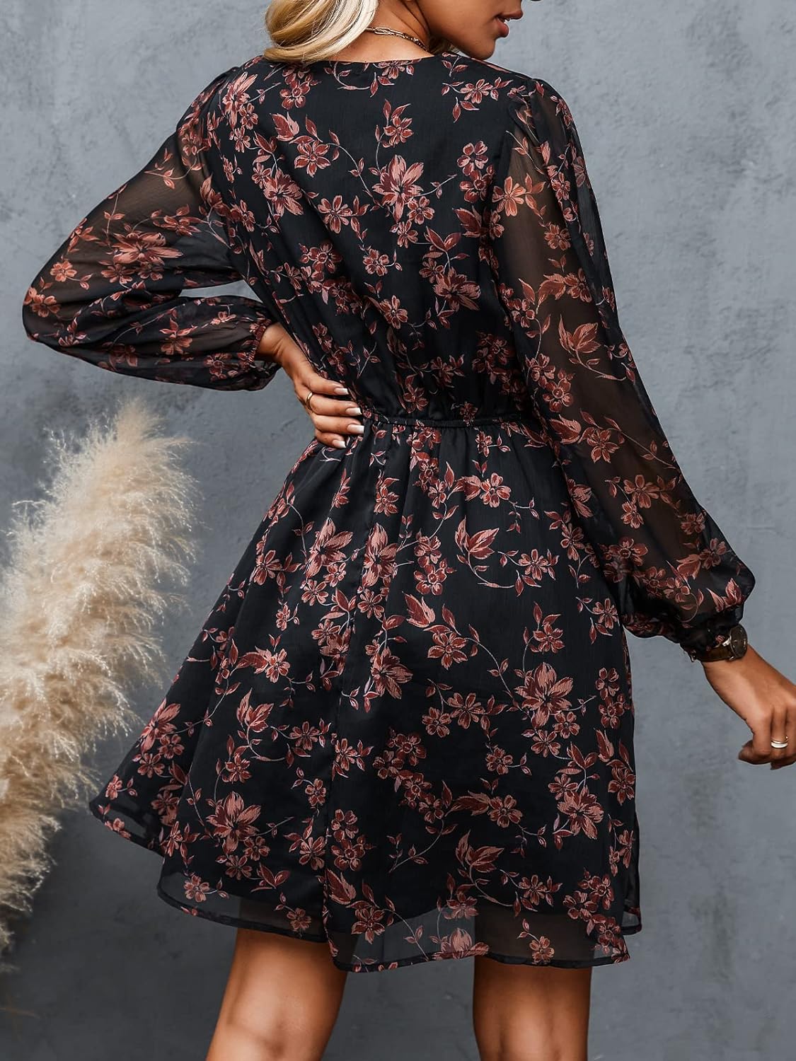 Floral Printed Chiffon Dress