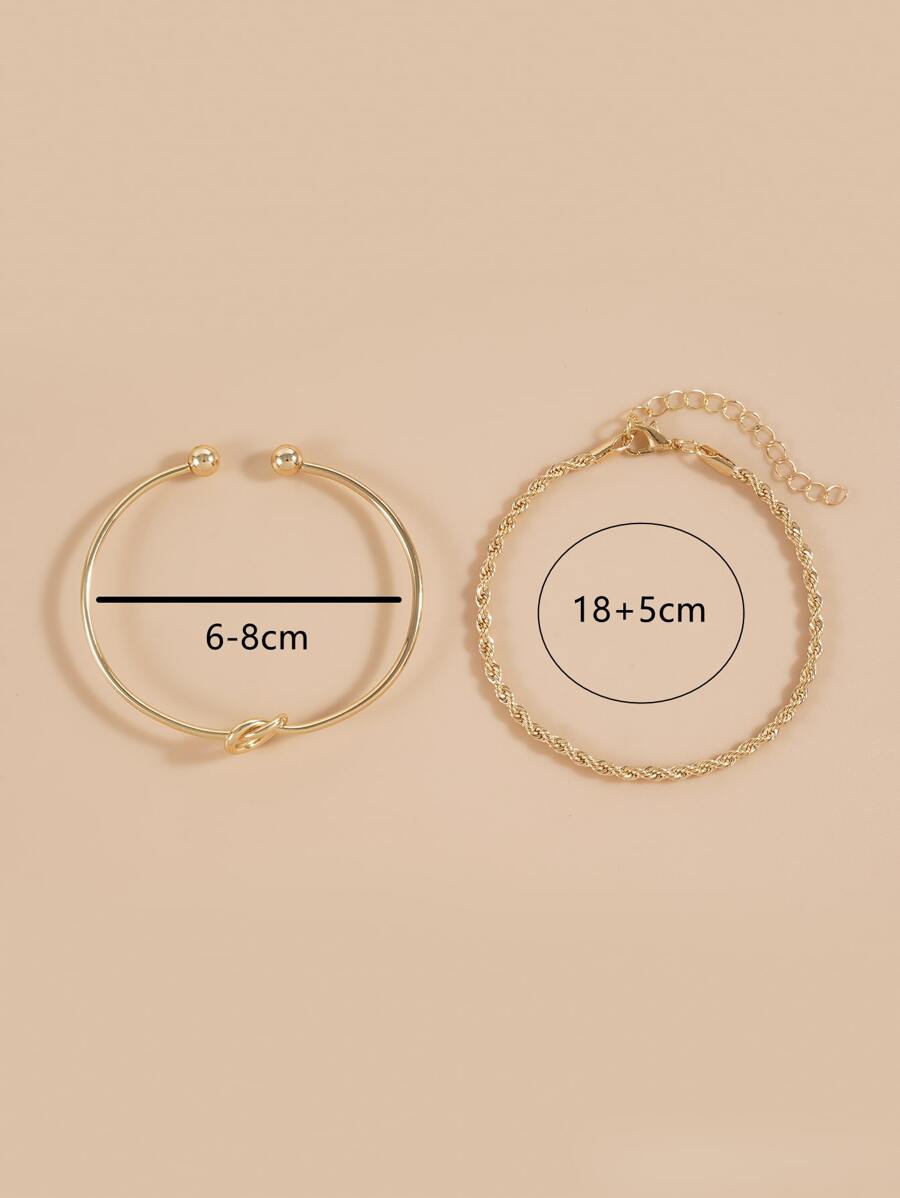 Fancy Women's 2pcs/set Knot Bracelet