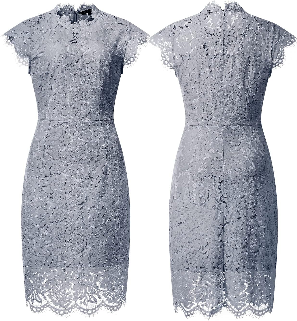 Floral Print Dress with Lace Sleeves for Women