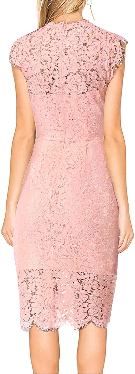 Floral Print Dress with Lace Sleeves for Women