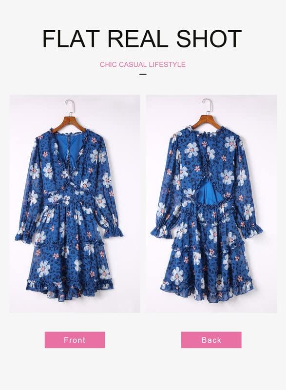 Fancy Floral Print Mini Dress