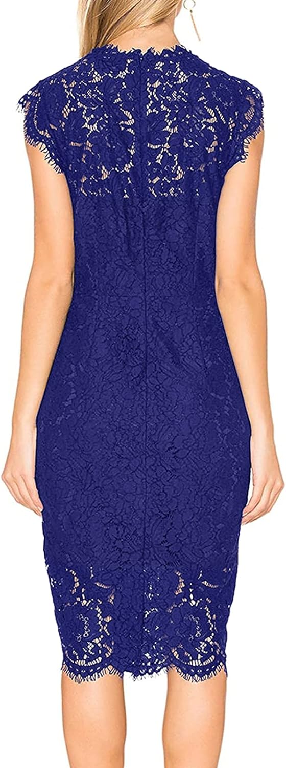 Floral Print Dress with Lace Sleeves for Women