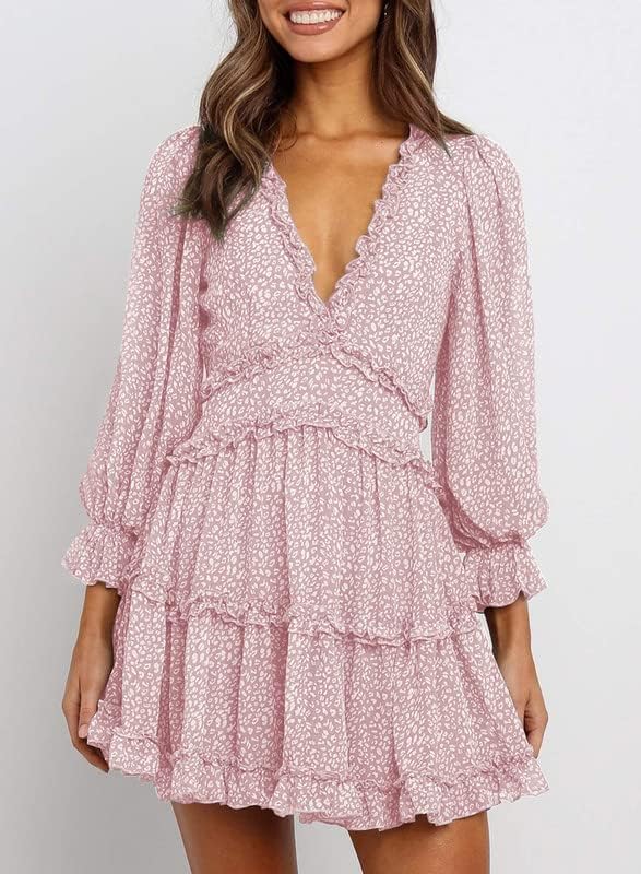 Fancy Floral Print Mini Dress