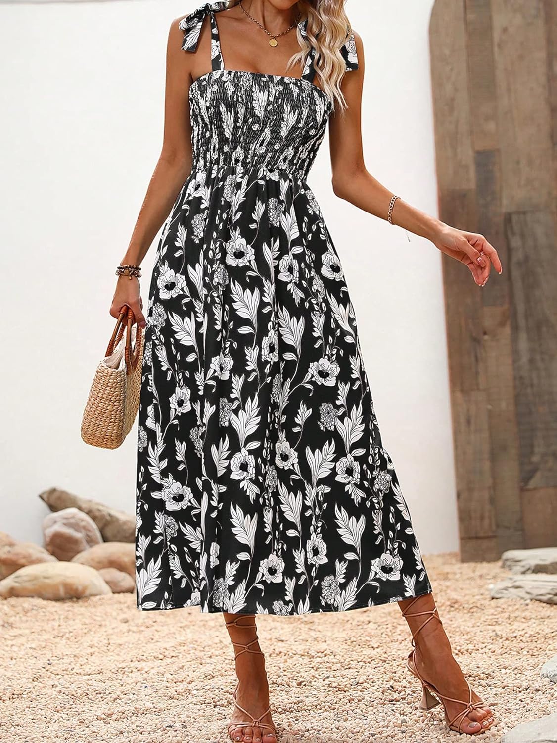 Floral Print Women's Long Dress